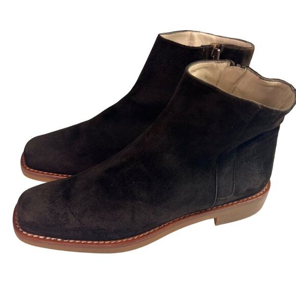 Anne Klein Womens Suede Leather Low Heel Ankle Booties Shorties - Picture 4 of 16